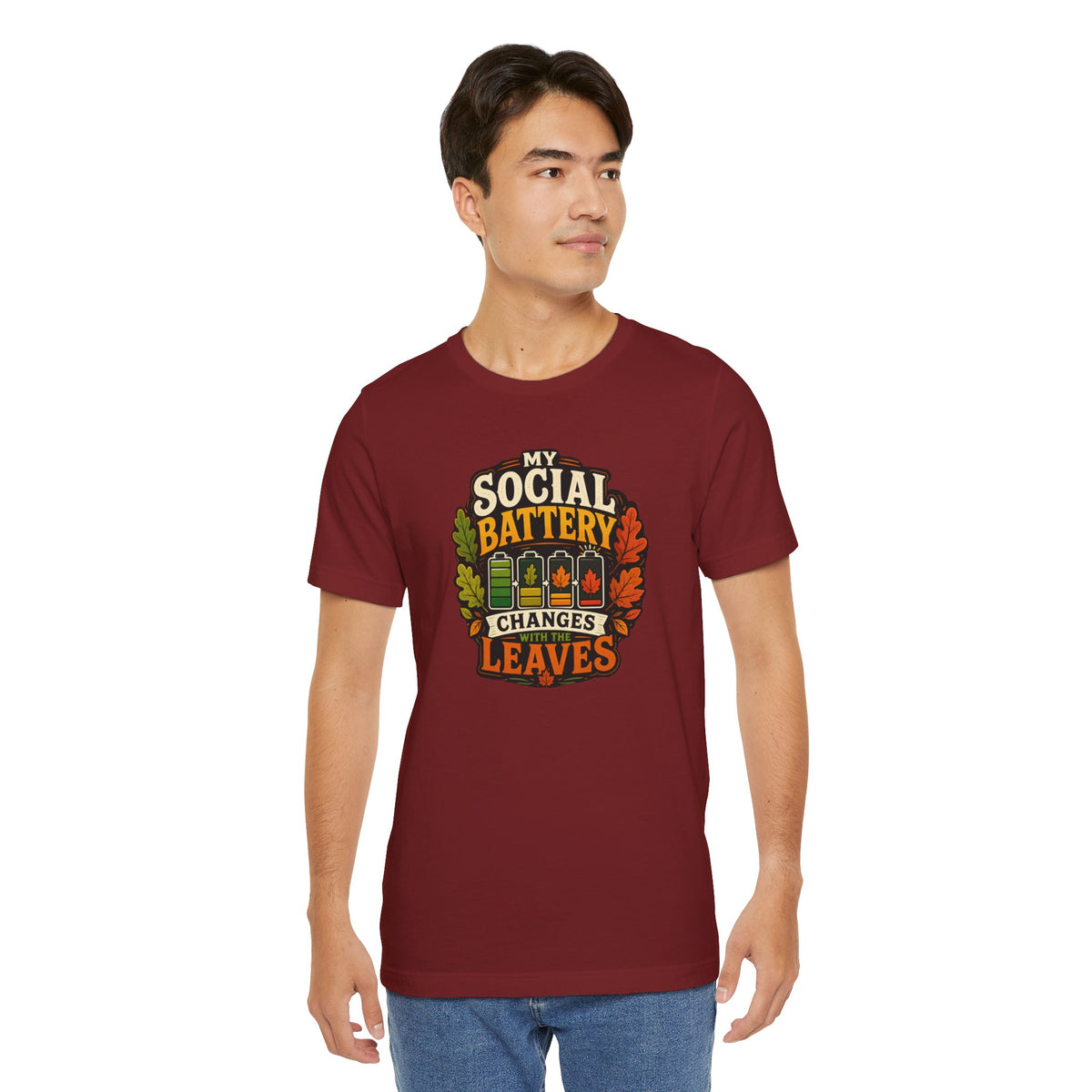 My Social Battery Changes With the Leaves T-Shirt – Funny Fall Tee