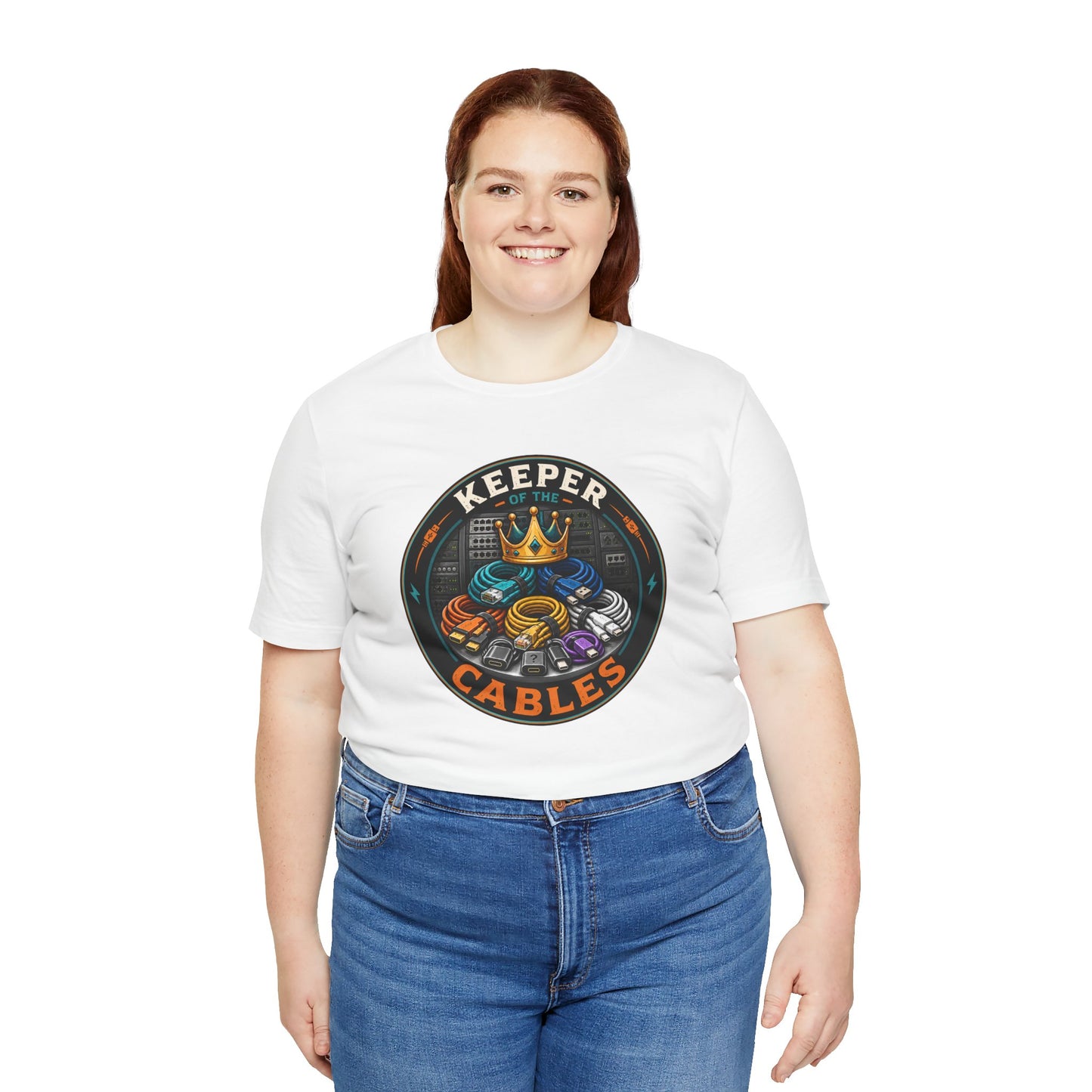 Keeper of the Cables T-Shirt – Funny Tech Dad Cable Tee