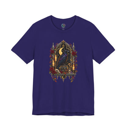 Raven’s Reliquary Tee – Gothic Moonlit Raven T-shirt