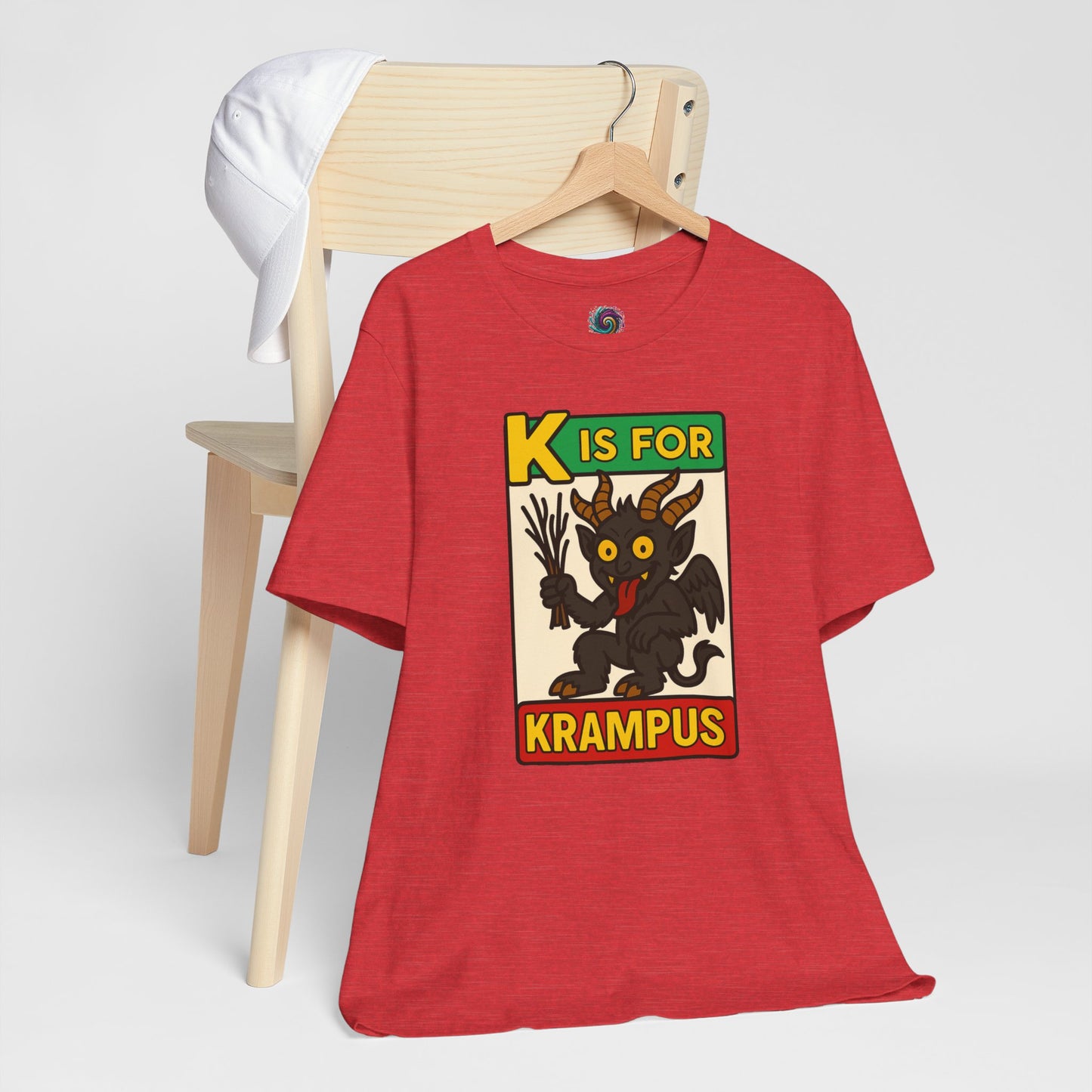 Krampus Alphabet Tee - "K is for Krampus" Holiday Graphic T-Shirt