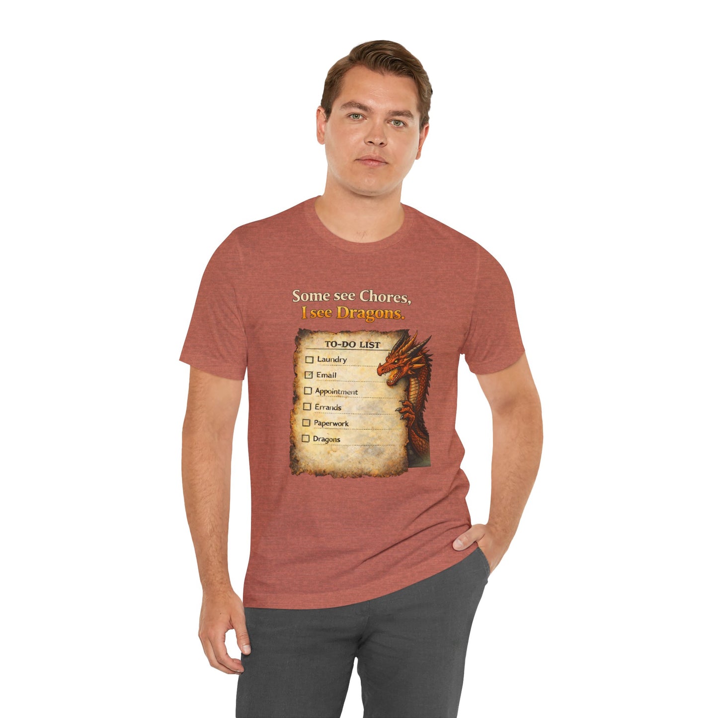Some See Chores I See Dragons T-Shirt – Funny Fantasy Tee