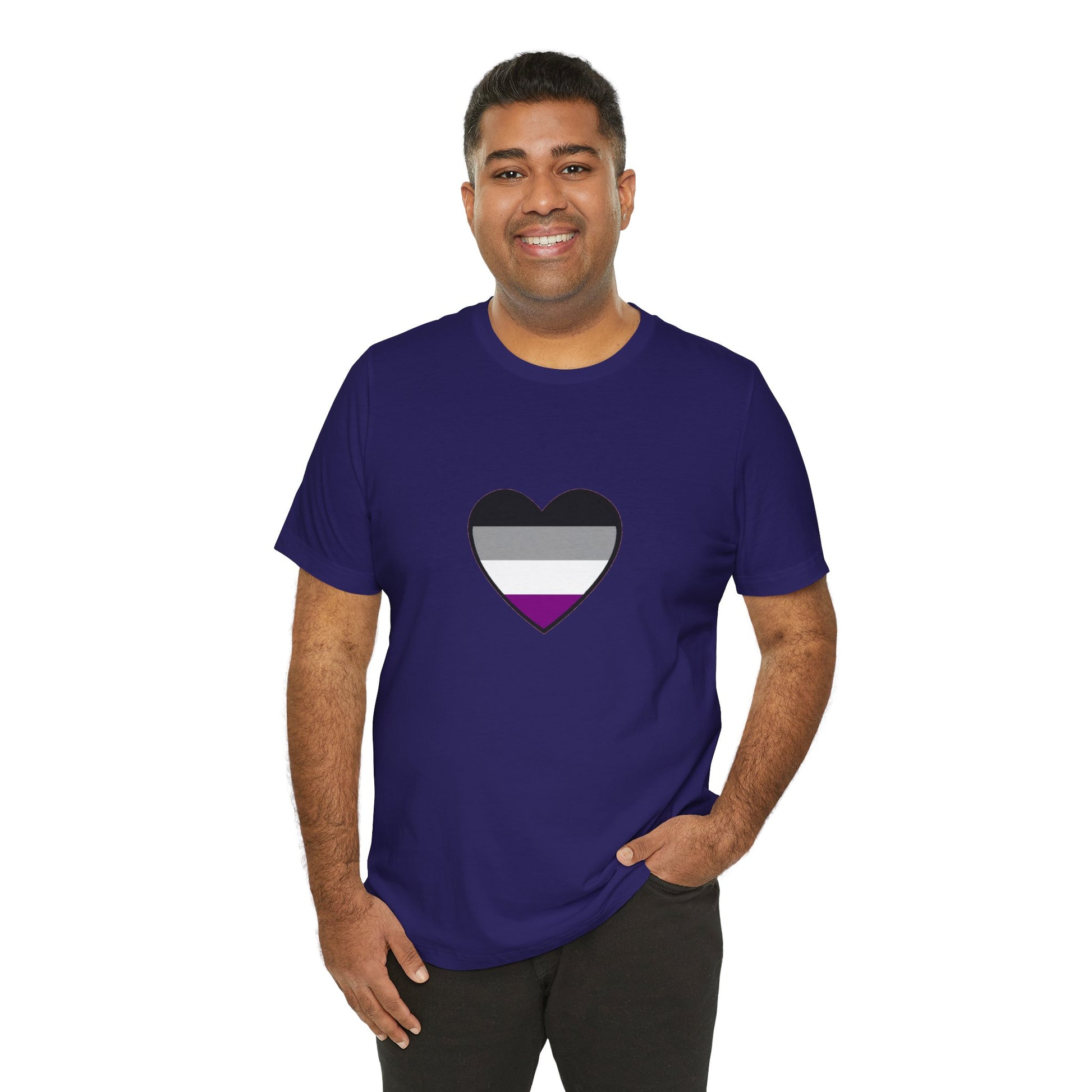Asexual Pride Flag Heart T-Shirt – Ace Flag LGBTQ+ Graphic Tee - WhimSpin - https://whimspin.com