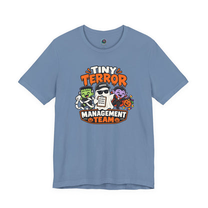 Tiny Terror Management Team T-Shirt – Funny Halloween Parent Tee