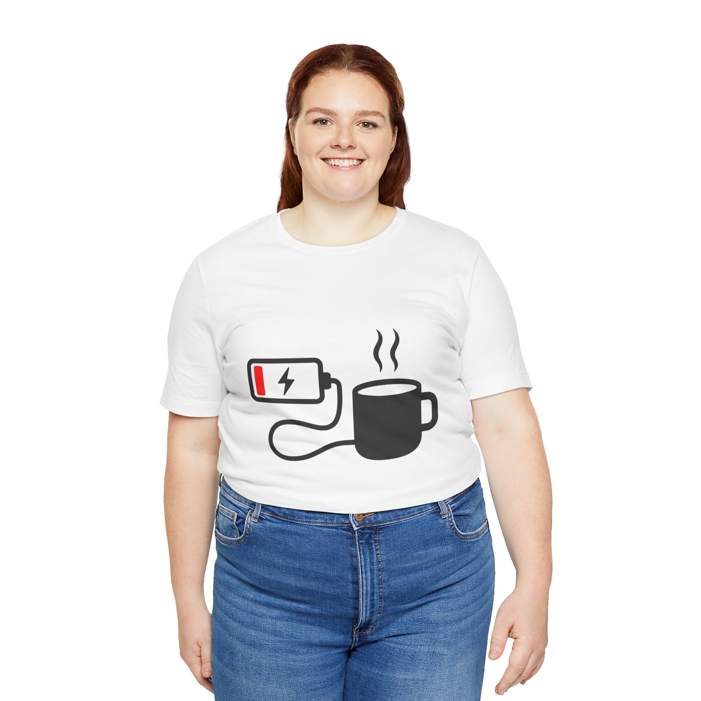 Low Battery Need Coffee Tee – Funny Caffeine Graphic T-Shirt