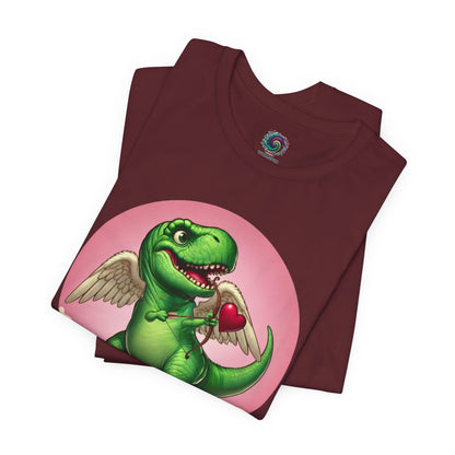 Cupidsaurus Rex T-Shirt – Funny Dinosaur Cupid Valentine’s Day Tee