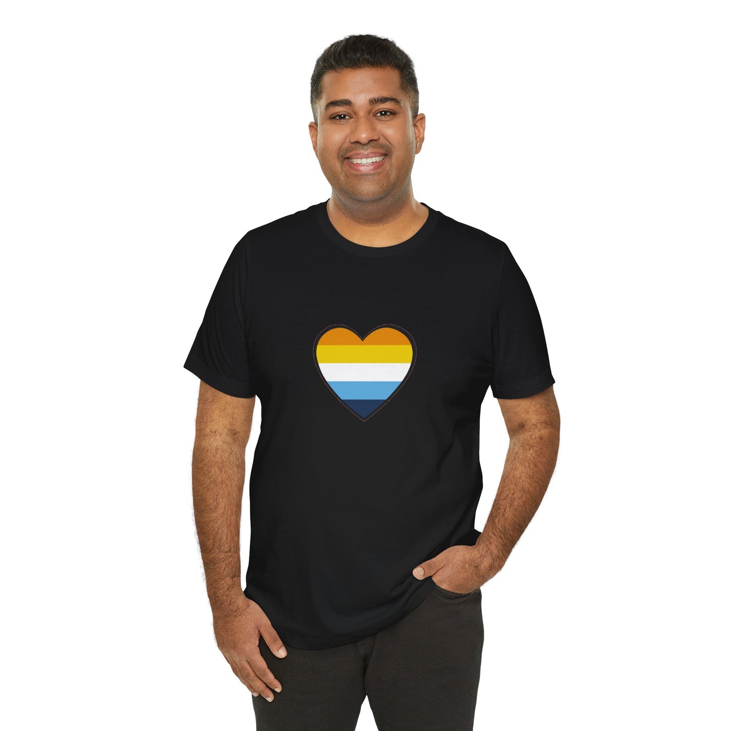 AroAce Flag Heart T-Shirt – Unisex LGBTQ+ Graphic Tee