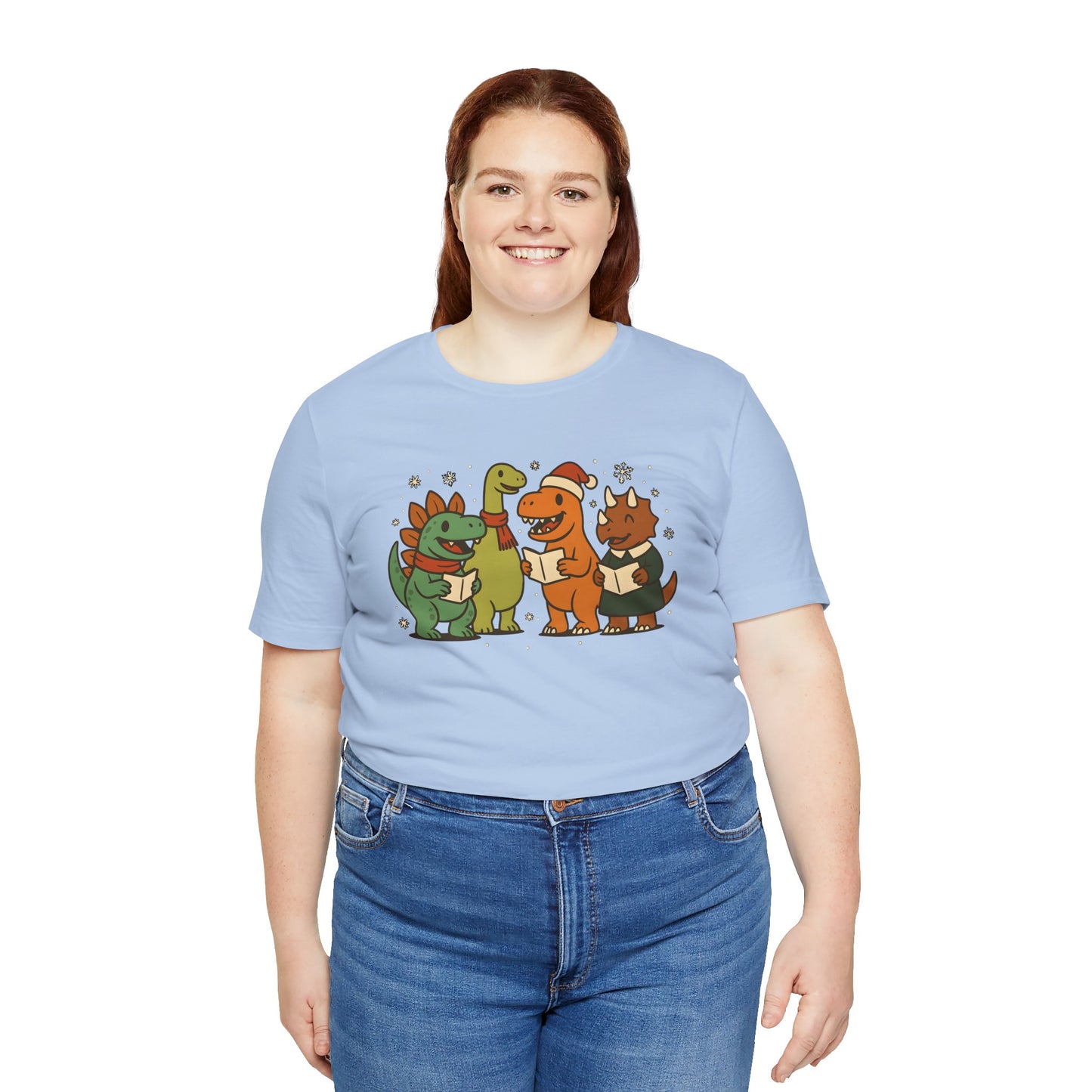 Dinosaur Carolers T-Shirt – Cute Dino Christmas Singing Tee