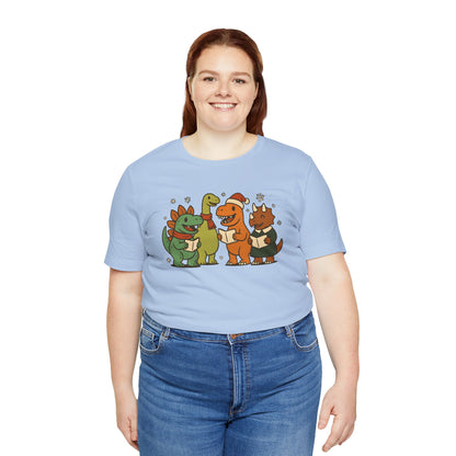 Dinosaur Carolers T-Shirt – Cute Dino Christmas Singing Tee