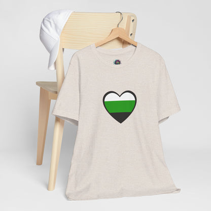 Neutrois Pride Flag Heart T-Shirt – Minimalist Gender Identity Tee