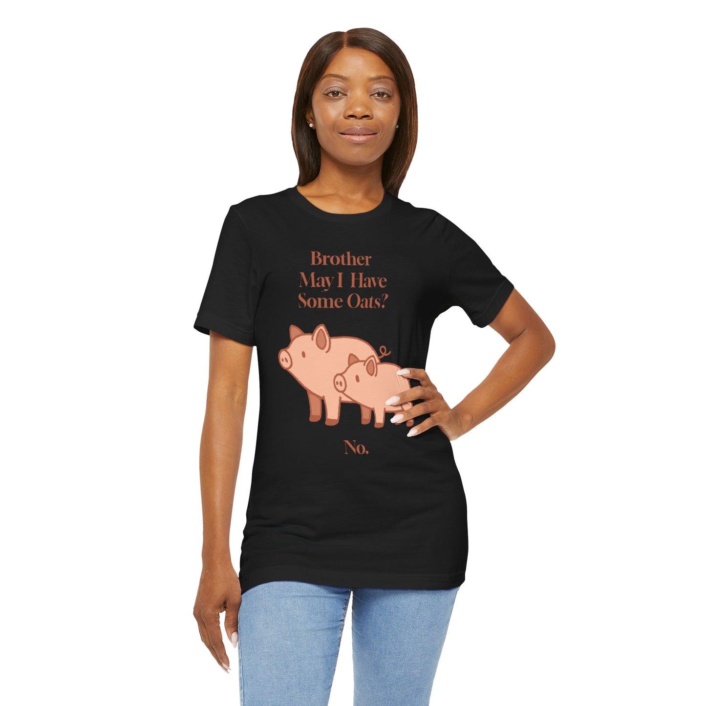 Brother May I Have Some Oats T-Shirt – Funny Viral Pig Meme Tee