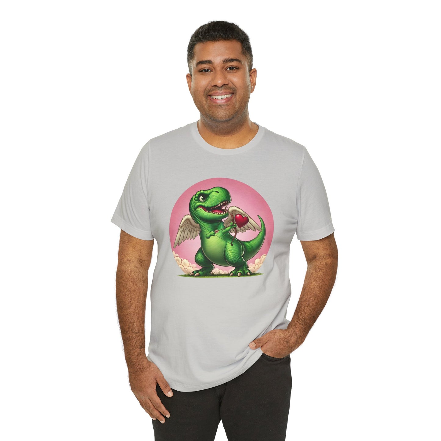Cupidsaurus Rex T-Shirt – Funny Dinosaur Cupid Valentine’s Day Tee