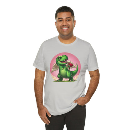 Cupidsaurus Rex T-Shirt – Funny Dinosaur Cupid Valentine’s Day Tee