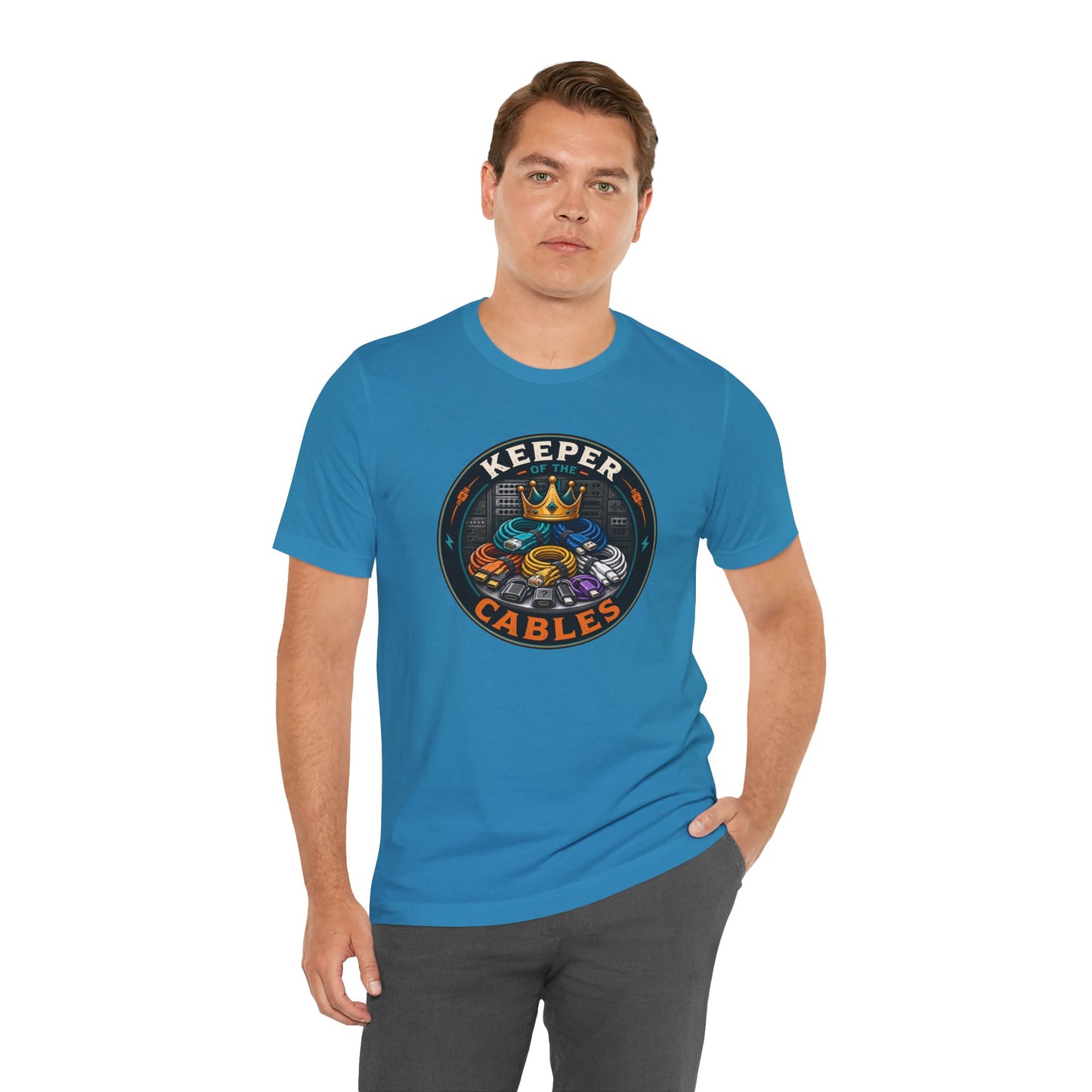 Keeper of the Cables T-Shirt – Funny Tech Dad Cable Tee