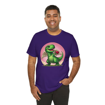 Cupidsaurus Rex T-Shirt – Funny Dinosaur Cupid Valentine’s Day Tee