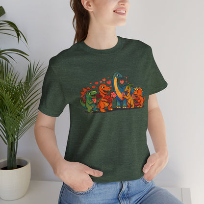 Dinosaur Valentines T-Shirt – Cute Dino Valentine’s Day Tee