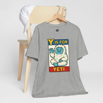 Y Is for Yeti T-Shirt – Cute Winter Monster Tee from the Monster Alphabet Series