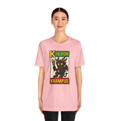 Krampus Alphabet Tee - "K is for Krampus" Holiday Graphic T-Shirt
