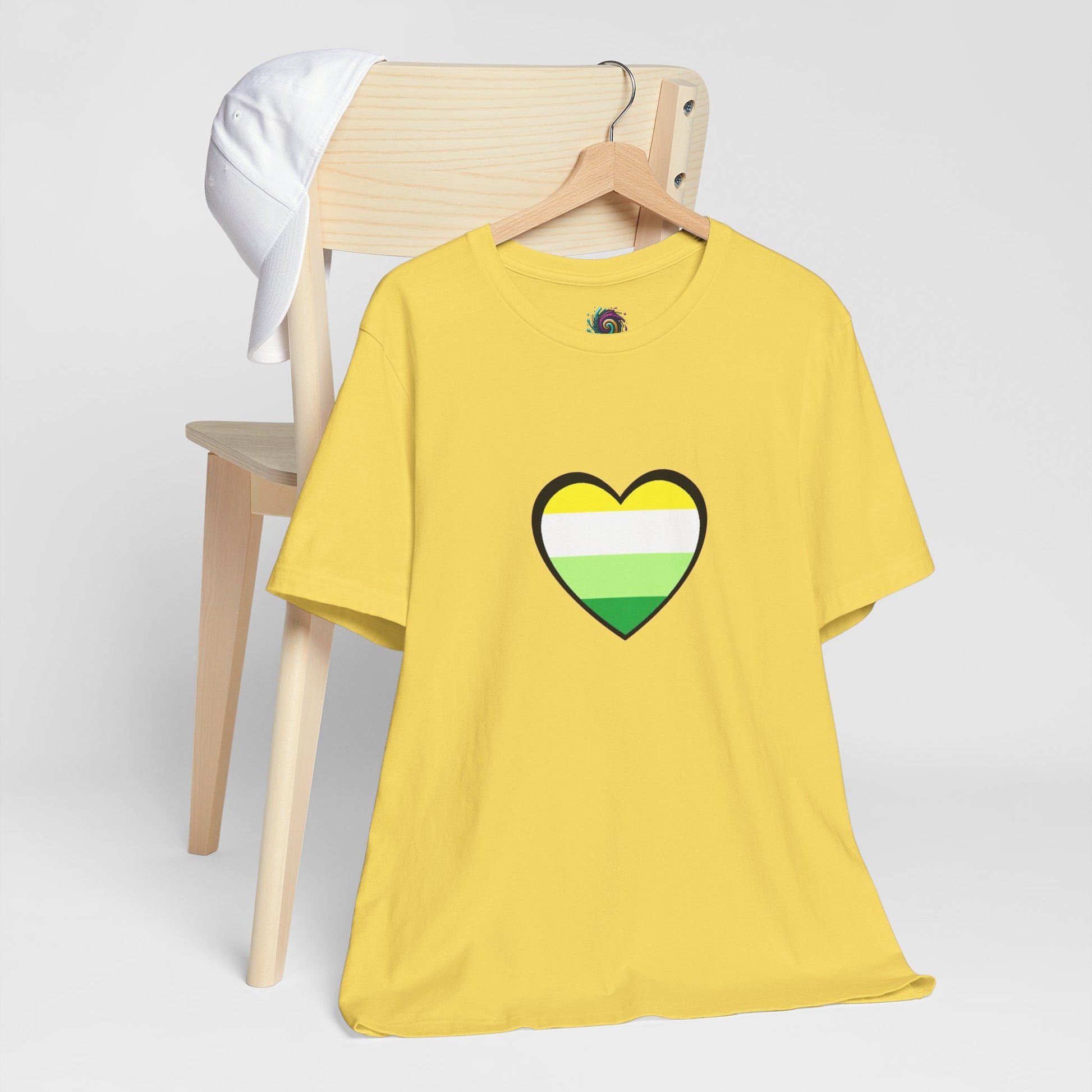 Gender Neutral Pride Flag Heart T-Shirt – Unisex LGBTQ+ Graphic Tee - WhimSpin - https://whimspin.com