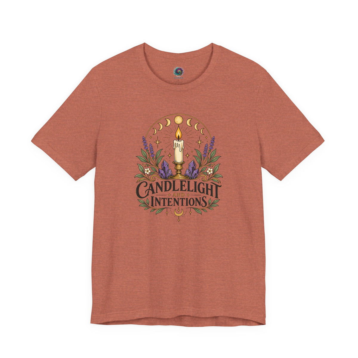 Candlelight and Intentions T-Shirt – Witchy Celestial Tee