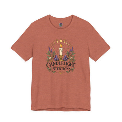 Candlelight and Intentions T-Shirt – Witchy Celestial Tee