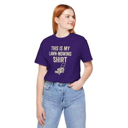 Lawn Mowing Tee – Funny Shirt Summer Yard Work T-shirt with Mower Graphic