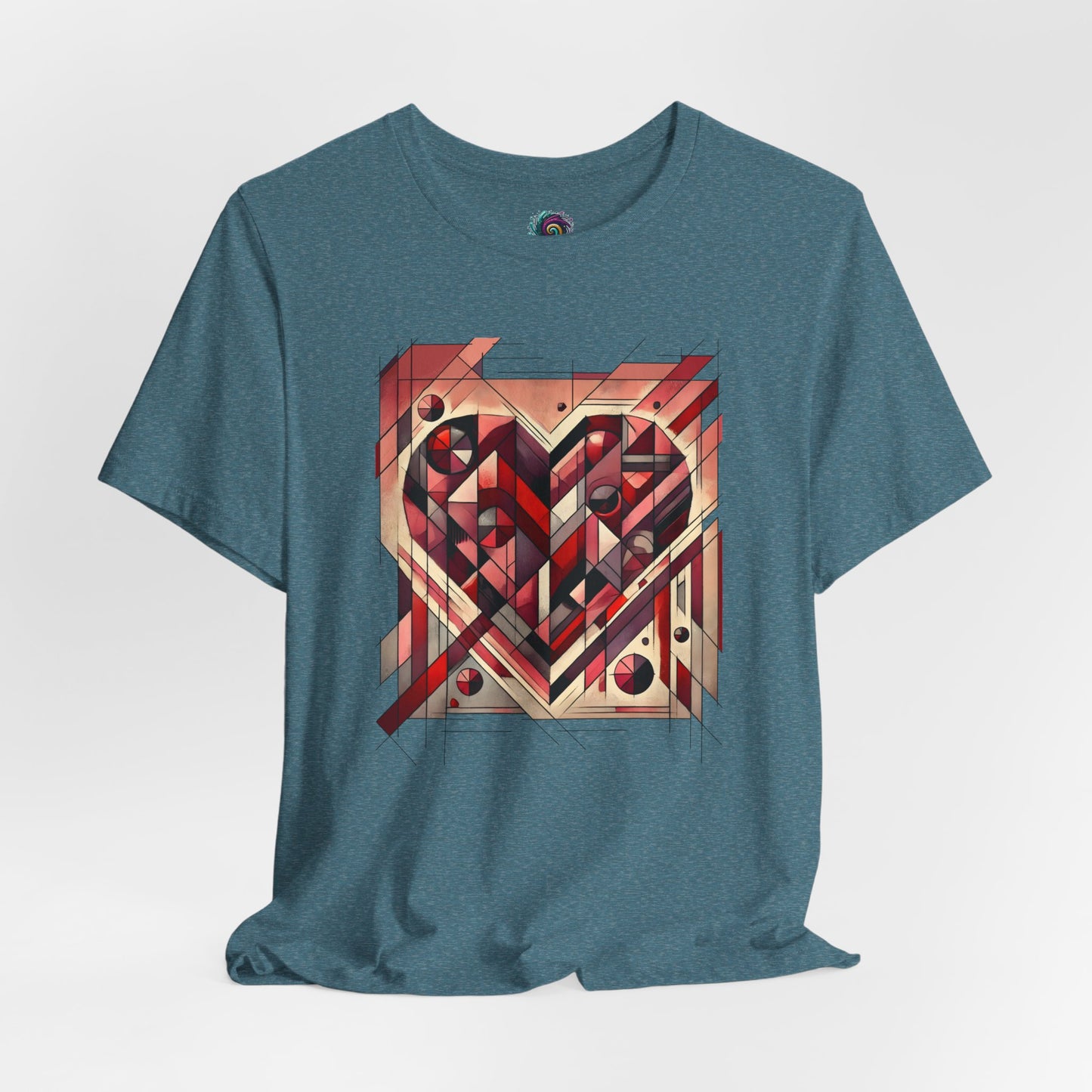 Cubist Heart T-Shirt – Modern Art Valentine's Day Graphic Tee