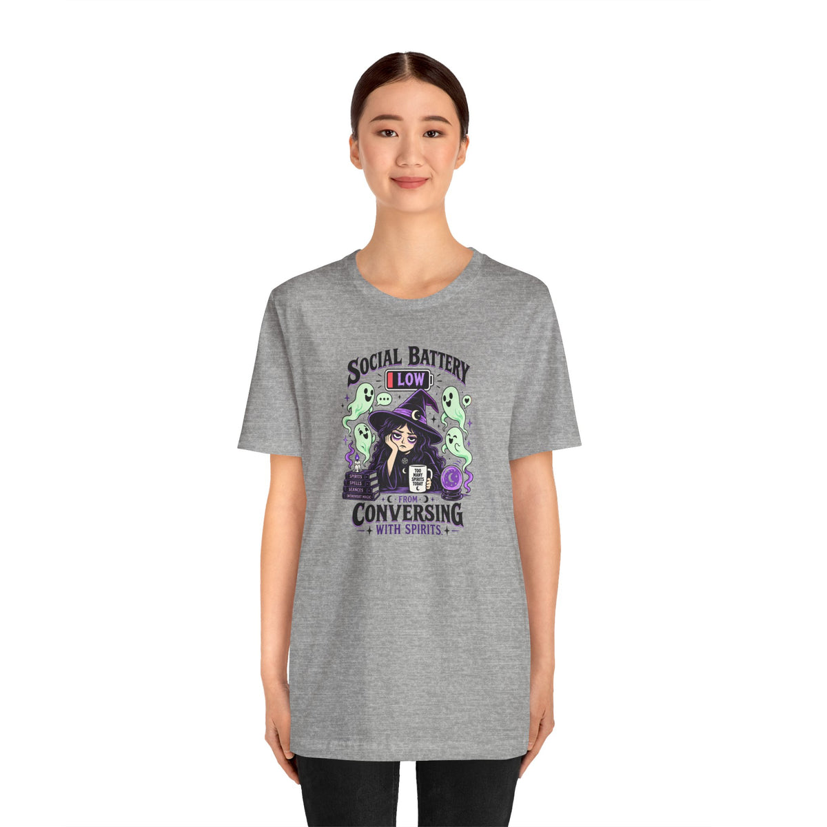 Social Battery Low From Conversing With Spirits T-Shirt