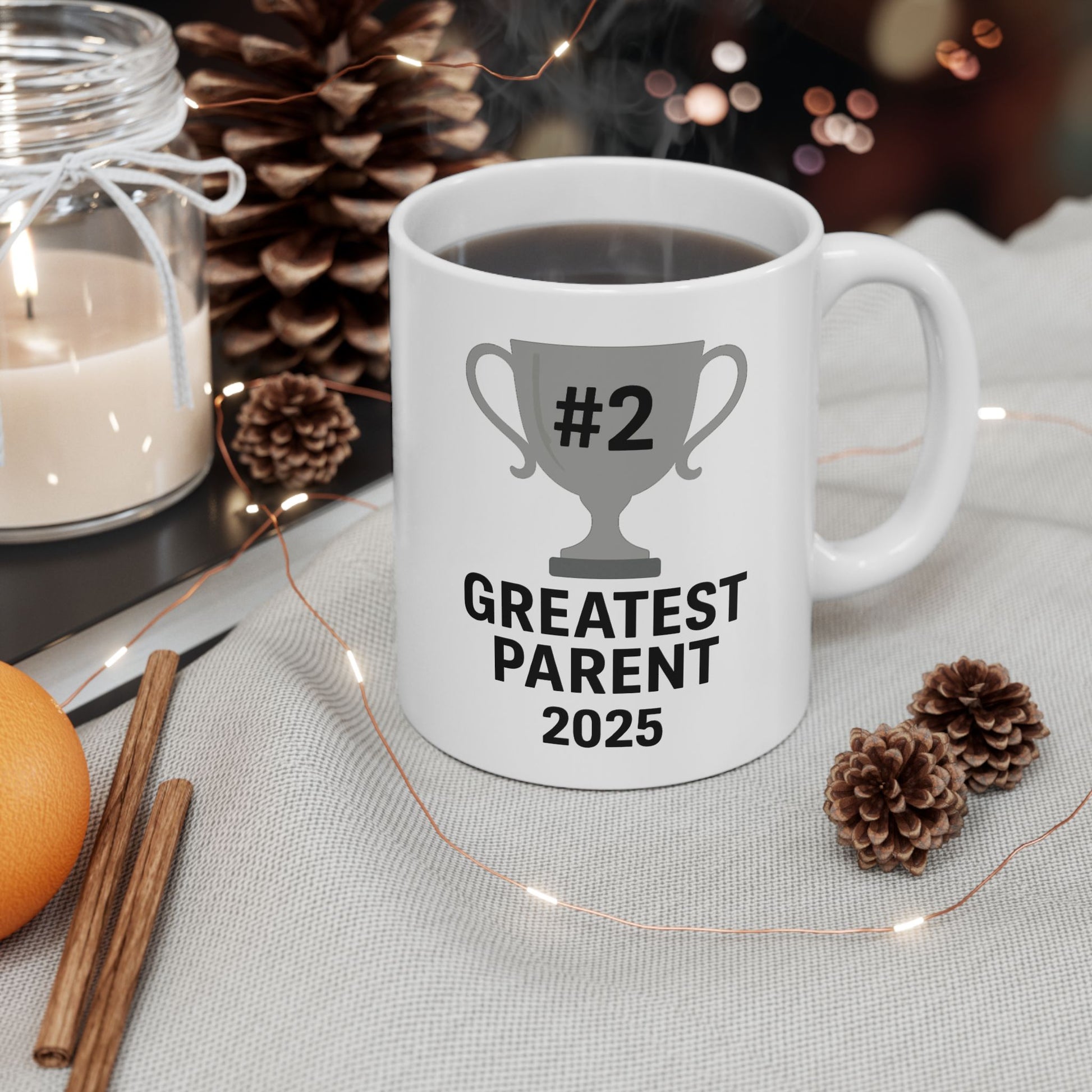 #2 Greatest Parent Mug – Funny 2025 Trophy Cup for Sarcastic Gift Giving - WhimSpin - https://whimspin.com