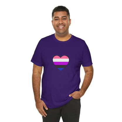 Genderfluid Pride Heart T-Shirt – Bold LGBTQIA+ Flag Tee - WhimSpin - https://whimspin.com