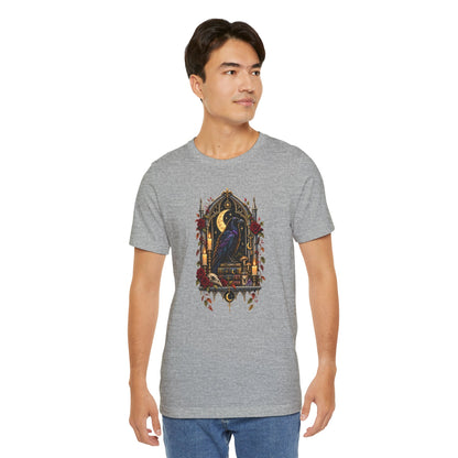 Raven’s Reliquary Tee – Gothic Moonlit Raven T-shirt