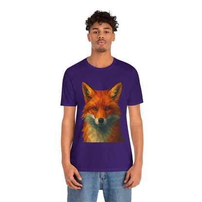 Geometric Fox T-Shirt – Polygon Animal Tee with Nature Vibes - WhimSpin - https://whimspin.com