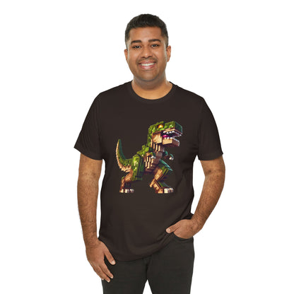 Pixel Dinosaur T-Shirt – Retro Dino Graphic Tee for Adults