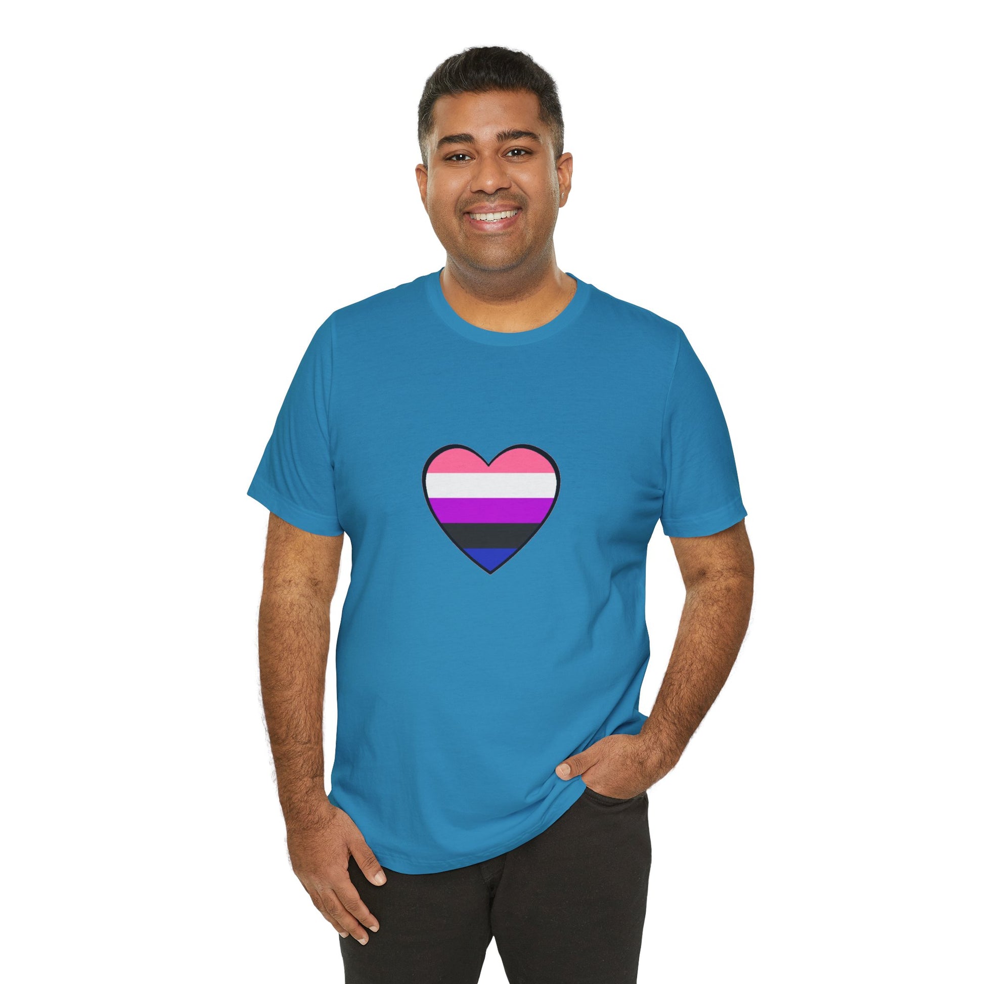 Genderfluid Pride Heart T-Shirt – Bold LGBTQIA+ Flag Tee - WhimSpin - https://whimspin.com