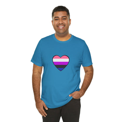 Genderfluid Pride Heart T-Shirt – Bold LGBTQIA+ Flag Tee - WhimSpin - https://whimspin.com