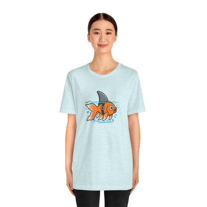 Goldfish Shark T-Shirt – Funny Fish Swimming  Graphic Tee