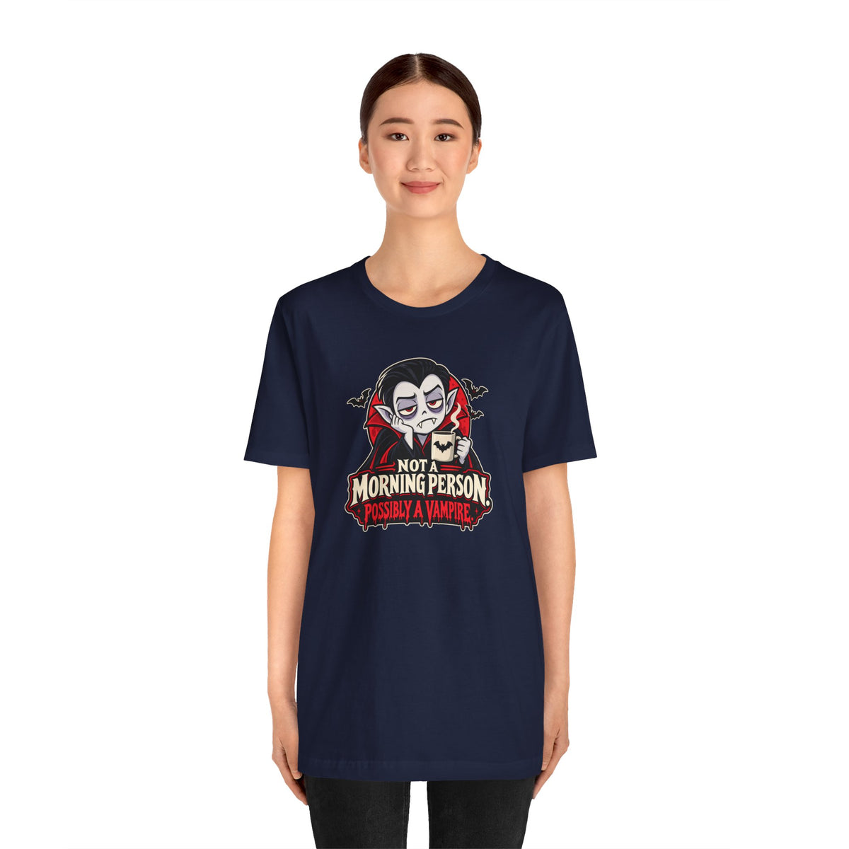Not a Morning Person Possibly a Vampire T-Shirt – Funny Halloween Tee