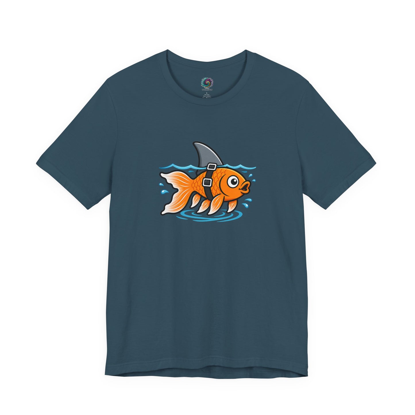 Goldfish Shark T-Shirt – Funny Fish Swimming  Graphic Tee