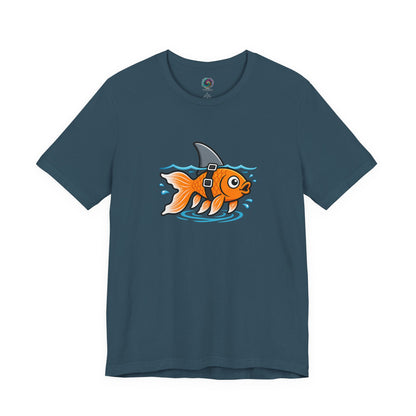 Goldfish Shark T-Shirt – Funny Fish Swimming  Graphic Tee