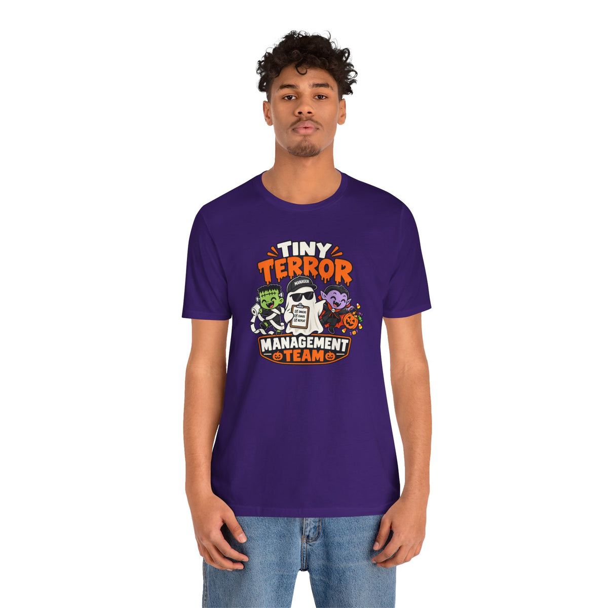 Tiny Terror Management Team T-Shirt – Funny Halloween Parent Tee