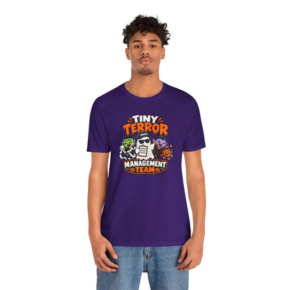 Tiny Terror Management Team T-Shirt – Funny Halloween Parent Tee