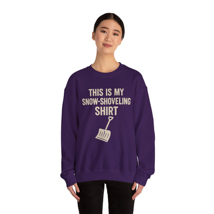 This Is My Snow-Shoveling Shirt – Funny Winter Chore Sweatshirt