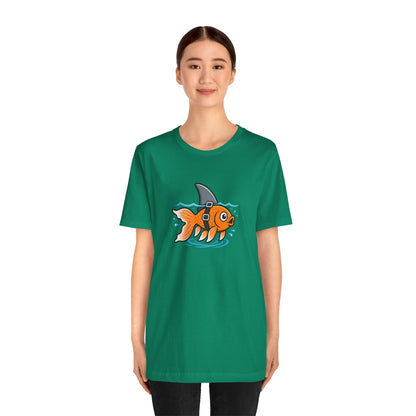 Goldfish Shark T-Shirt – Funny Fish Swimming  Graphic Tee