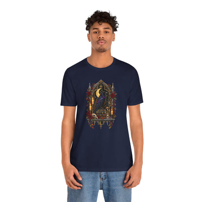 Raven’s Reliquary Tee – Gothic Moonlit Raven T-shirt