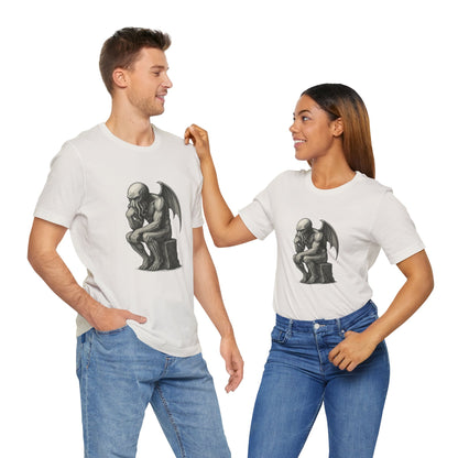 Cthulhu The Thinker Tee – Lovecraftian Parody Shirt