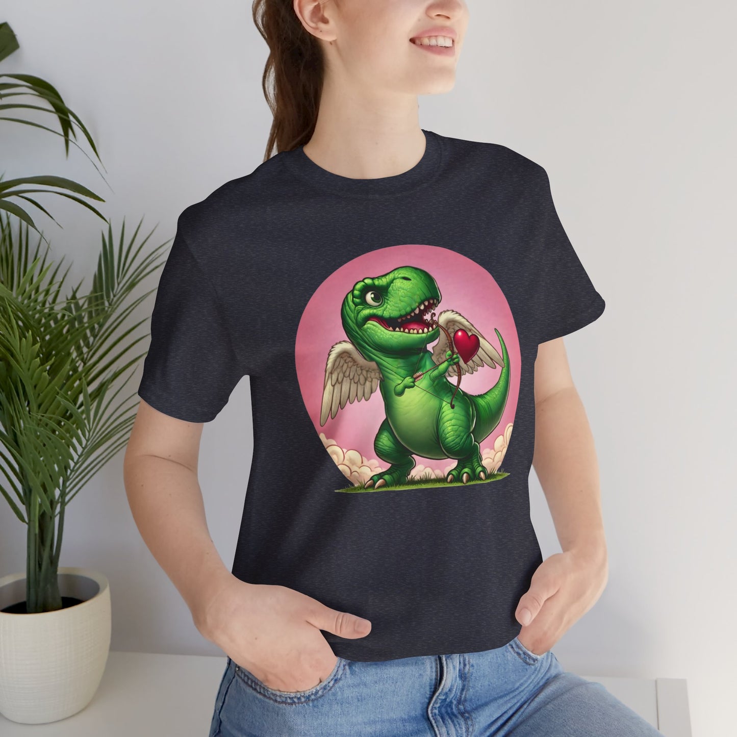 Cupidsaurus Rex T-Shirt – Funny Dinosaur Cupid Valentine’s Day Tee