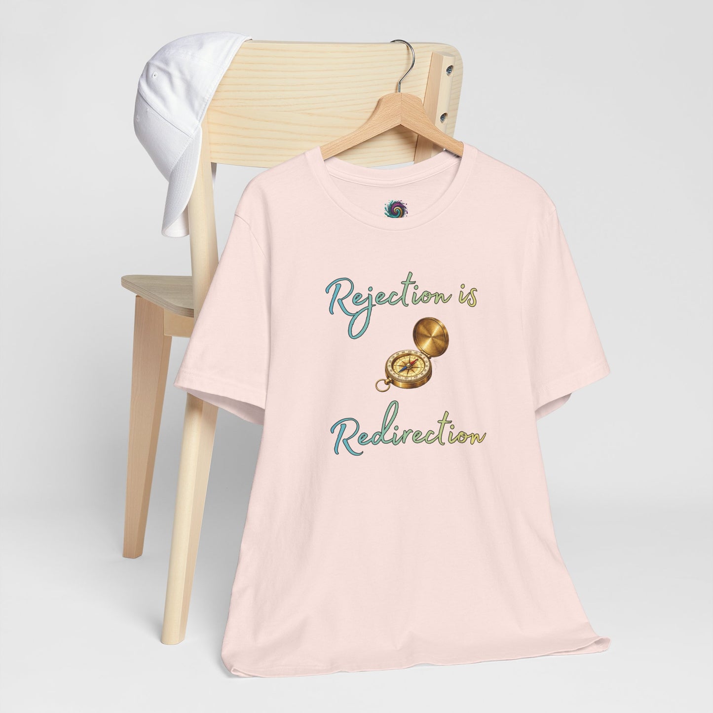 Rejection Is Redirection T-Shirt – Motivational Compass Quote Tee