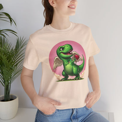 Cupidsaurus Rex T-Shirt – Funny Dinosaur Cupid Valentine’s Day Tee