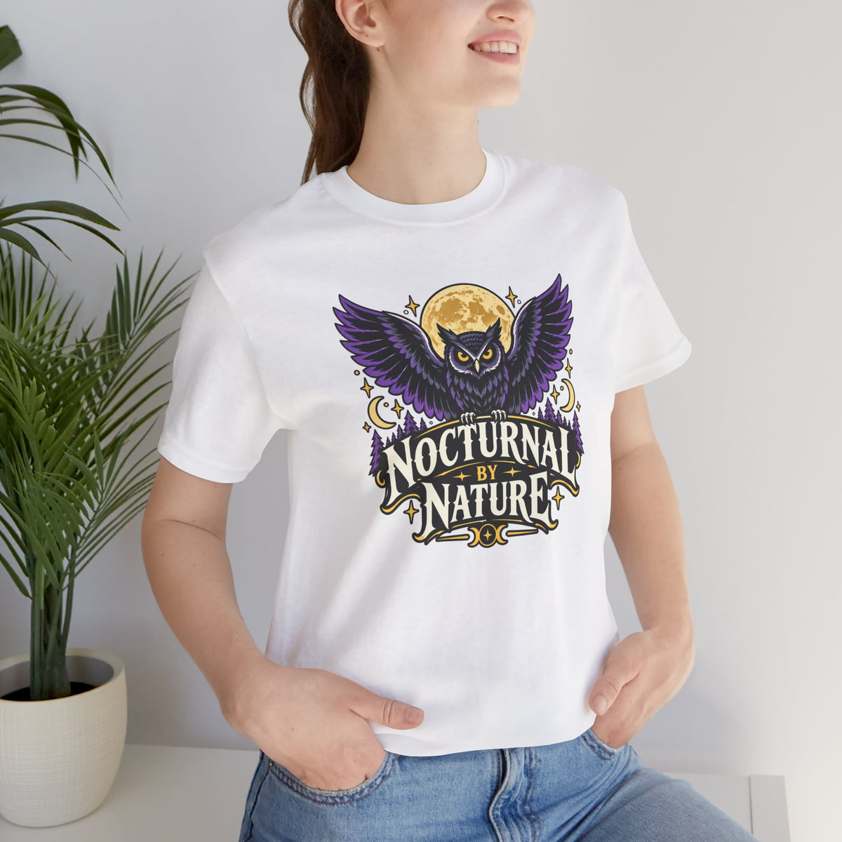 Nocturnal by Nature T-Shirt – Moonlit Owl Graphic Tee