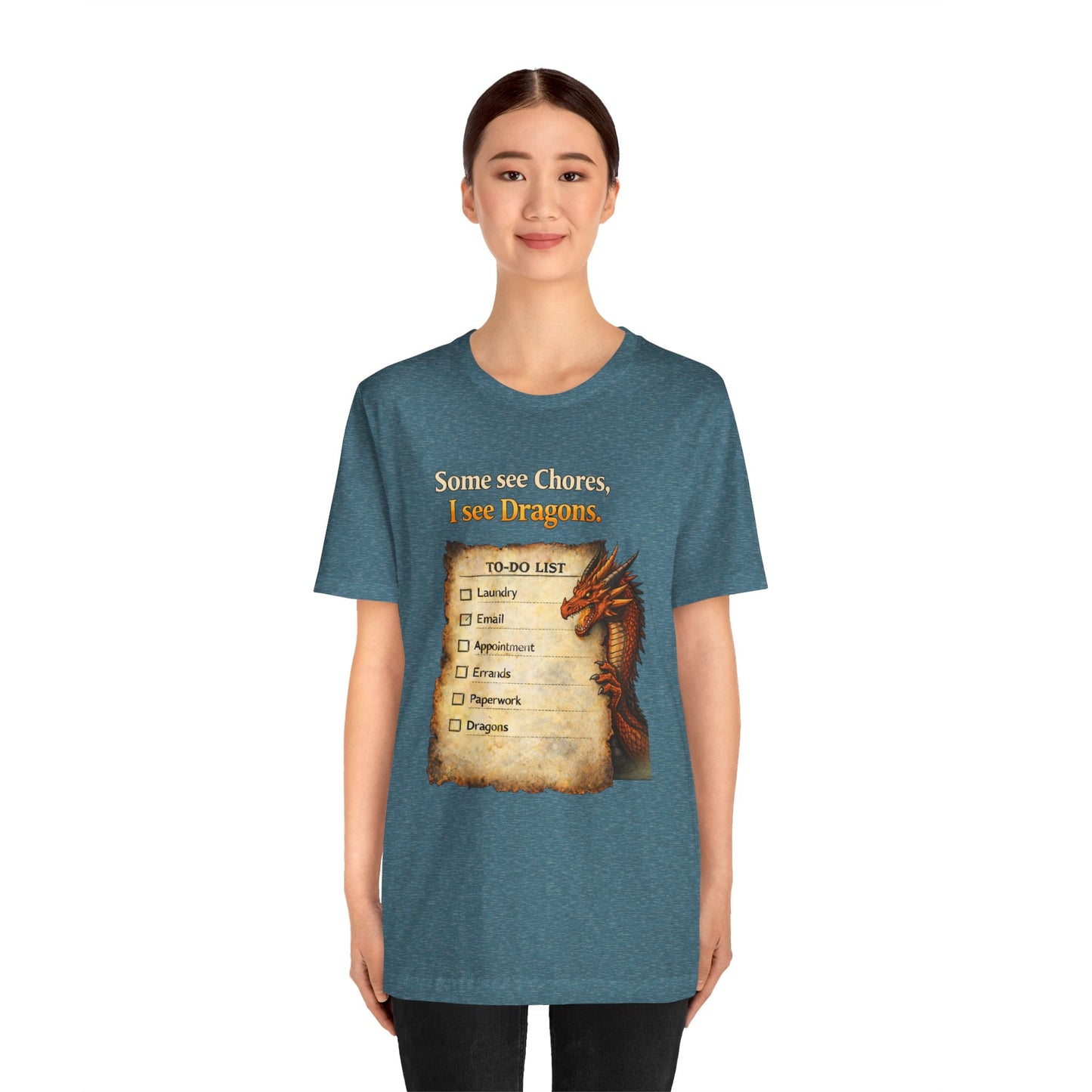Some See Chores I See Dragons T-Shirt – Funny Fantasy Tee