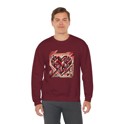 Cubist Heart Sweatshirt – Modern Art Valentine's Day Pullover